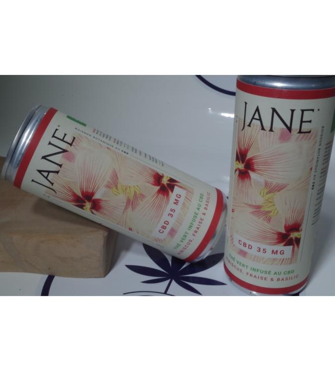 JANE Thé Vert Hibiscus, Fraise & Basilic 25cl